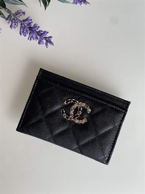 chanel caviar credit card case|Authentic Rare Chanel Black Caviar Leather CC Case Pouch .